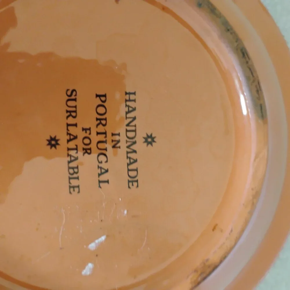 Sur La Table Hand Made Glazed Terra Cotta Round Bowl